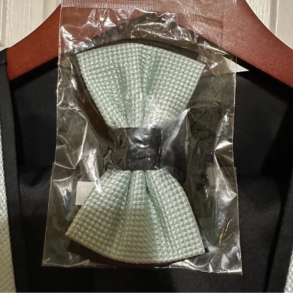 Mint 1 Button Slim-Fit Tuxedo with Jacket, Vest, Pants, Bowtie by Giovanni Testi